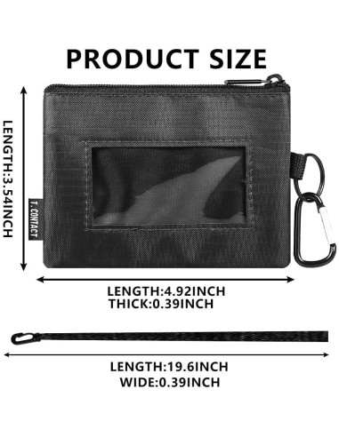 Billetera Slim T.CONTACT con Bloqueo RFID y Ventana ID - Negra