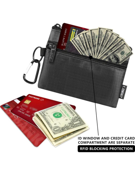 Billetera Slim T.CONTACT con Bloqueo RFID y Ventana ID - Negra Billetera Slim T.CONTACT con Bloqueo RFID y Ventana ID - Negra