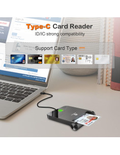 Lector de Tarjeta CAC Militar USB-C ZOWEETEK Compatible Windows/Mac 2
