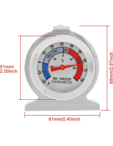 Termómetro Mecánico DWEII para Refrigerador y Congelador -30 a 30C