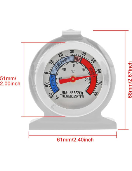 Termómetro Mecánico DWEII para Refrigerador y Congelador -30 a 30C