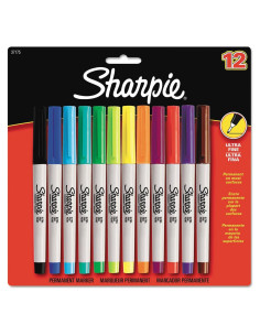 Marcadores Permanentes Sharpie Ultra Fina Asortidos 12 Colores