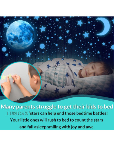 Estrellas Brillantes LUMOSX 1050 Piezas para Techo Azul