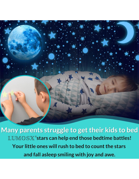 Estrellas Brillantes LUMOSX 1050 Piezas para Techo Azul