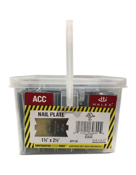 Placas de Clavo Halex 1.27 cm x 6.35 cm - 50 Piezas