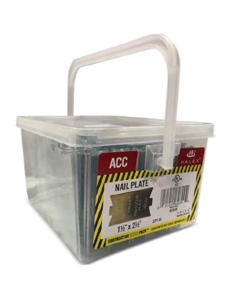 Placas de Clavo Halex 1.27 cm x 6.35 cm - 50 Piezas