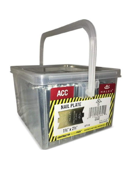 Placas de Clavo Halex 1.27 cm x 6.35 cm - 50 Piezas
