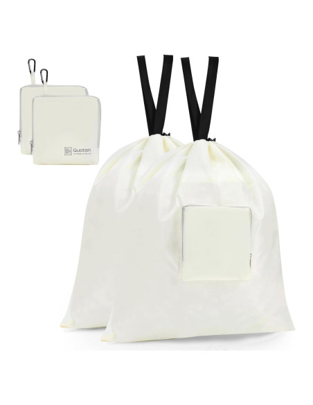 Bolsas de lavandería de viaje Quatish, 2 paquetes, beige Bolsas de lavandería de viaje Quatish, 2 paquetes, beige