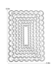 Troqueles de Corte LZBRDY 6 Piezas Borde Ondulado 14x10cm 2