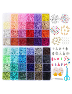 Kit de Perlas de Vidrio YITOHOP 18800 Piezas 3mm DIY Joyería