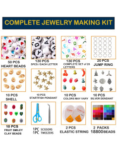 Kit de Perlas de Vidrio YITOHOP 18800 Piezas 3mm DIY Joyería 2