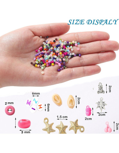 Kit de Perlas de Vidrio YITOHOP 18800 Piezas 3mm DIY Joyería