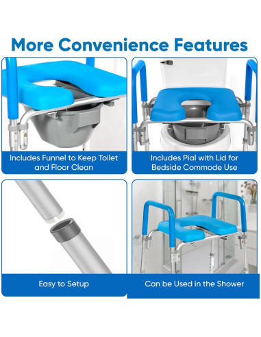 Asiento Elevado con Almohadilla Platinum Health Azul 150 kg