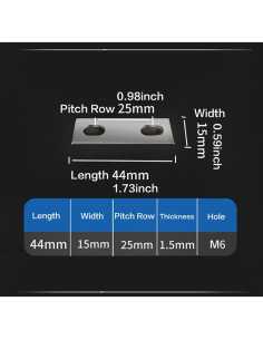 Conector de barras de bus VNSZNR 4PCS 25mm para baterías Lifepo4 2