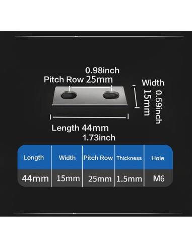 Conector de barras de bus VNSZNR 4PCS 25mm para baterías Lifepo4
