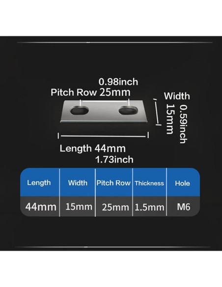 Conector de barras de bus VNSZNR 4PCS 25mm para baterías Lifepo4