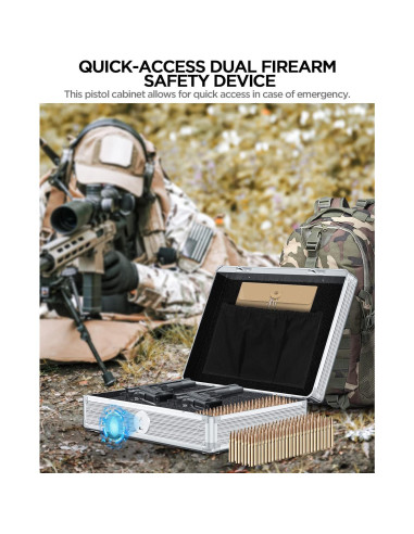 Caja Fuerte Biométrica AICase para Pistolas 34.8x26.7cm