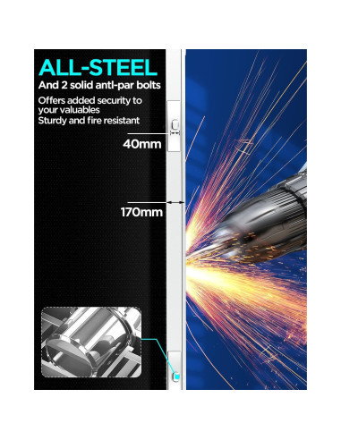 Caja Fuerte Biométrica AICase para Pistolas 34.8x26.7cm