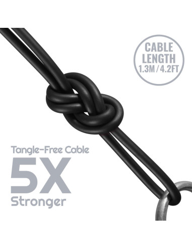 Auriculares UliX Rider con micrófono, 1.28m, Gris