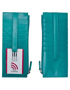 Cartera Larga Doble Cara ili Nueva York con Bloqueo RFID Aqua