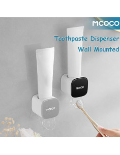 Exprimidor de Pasta de Dientes MCOCO Negro Montado en Pared 2