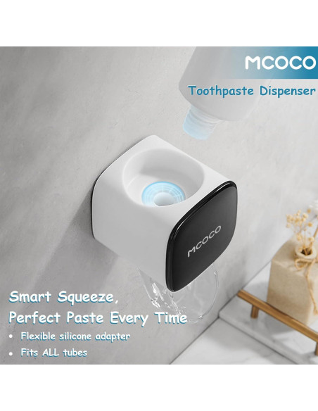 Exprimidor de Pasta de Dientes MCOCO Negro Montado en Pared