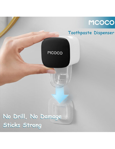 Exprimidor de Pasta de Dientes MCOCO Negro Montado en Pared