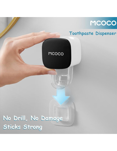 Exprimidor de Pasta de Dientes MCOCO Negro Montado en Pared