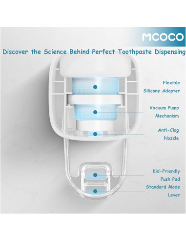 Exprimidor de Pasta de Dientes MCOCO Negro Montado en Pared