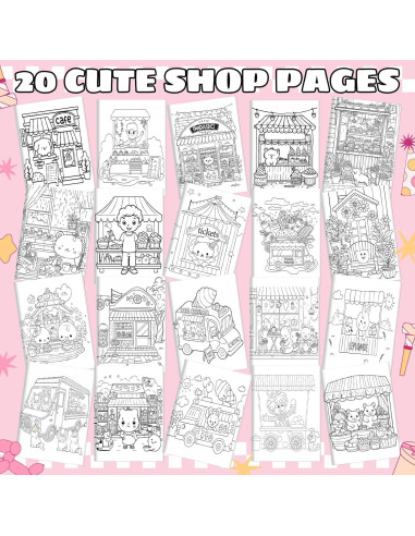 24 Libros para Colorear Sinload Tienda Linda para Niños y Adultos