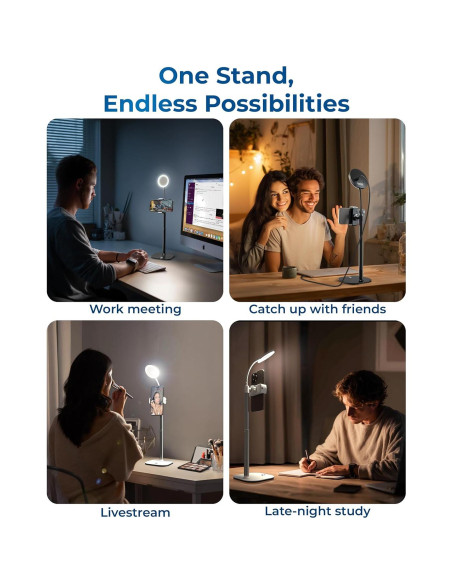 Soporte para Teléfono con Luz LED ChatStand Halo 9-14" Soporte para Teléfono con Luz LED ChatStand Halo 9-14"