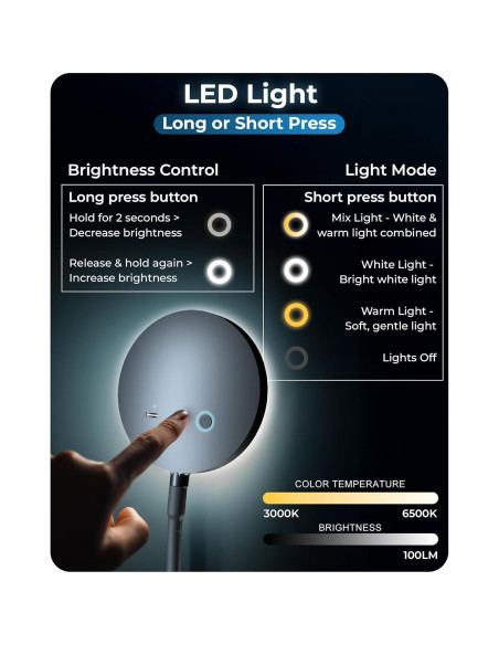 Soporte para Teléfono con Luz LED ChatStand Halo 9-14" Soporte para Teléfono con Luz LED ChatStand Halo 9-14"