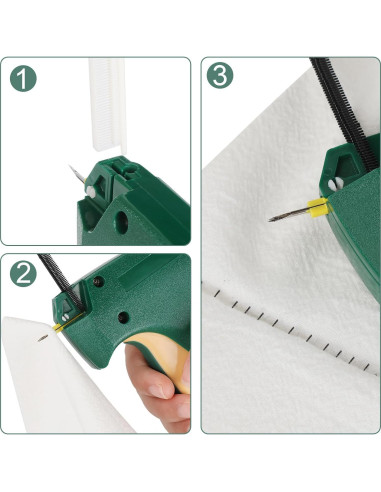 Pistola de Puntadas Fina BS ONE Verdeamarillo con 4000 Sujetadores