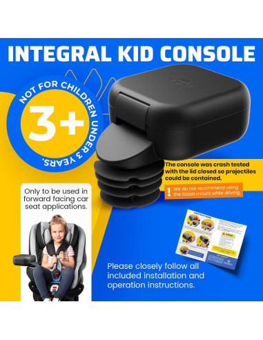 Consola Infantil Integral para Coche - Base Grande con Soporte para Tableta