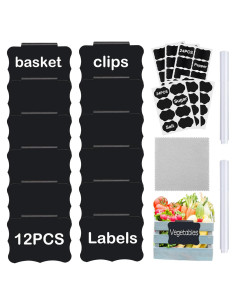 Etiquetas de Pizarra Clip-On Badigo 12 Unidades 8.9x6.9 cm