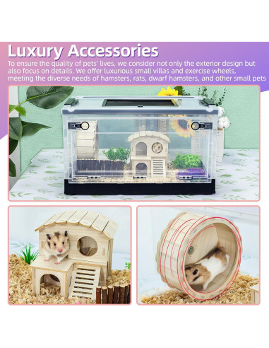 Jaula Plegable para Hámsters RunDuck Negra 40.6x30.5x24.1 cm