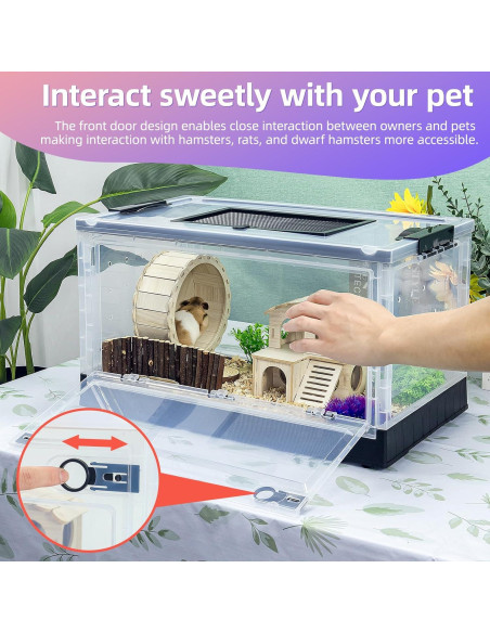 Jaula Plegable para Hámsters RunDuck Negra 40.6x30.5x24.1 cm