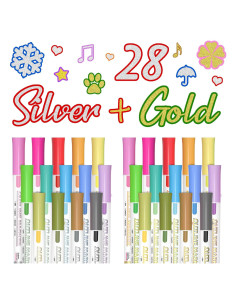 Marcadores Permanentes Shuttle Art 28 Colores Metálicos 2mm