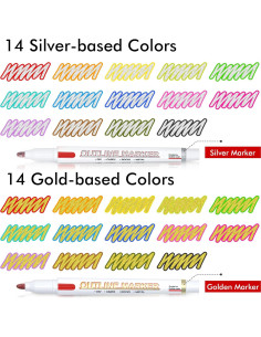 Marcadores Permanentes Shuttle Art 28 Colores Metálicos 2mm 2