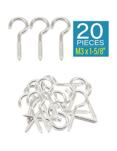 20 Tornillos Ojos Acero Inoxidable 304 M3 4.1 cm IMScrews 2