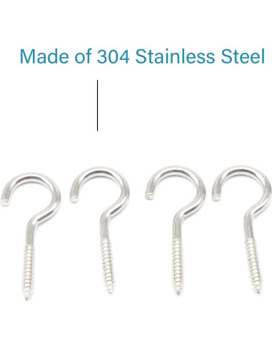 20 Tornillos Ojos Acero Inoxidable 304 M3 4.1 cm IMScrews