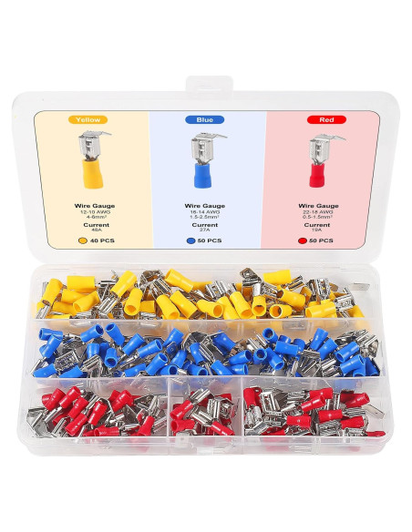 Kit 140 Conectores Termocontraíbles Piggyback Meimom 22-10 AWG