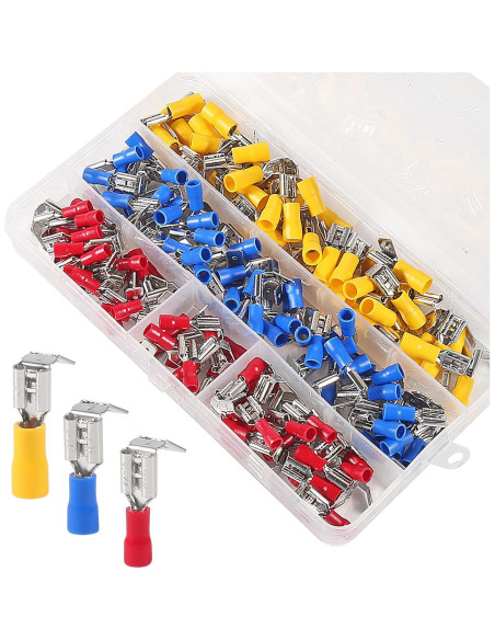 Kit 140 Conectores Termocontraíbles Piggyback Meimom 22-10 AWG