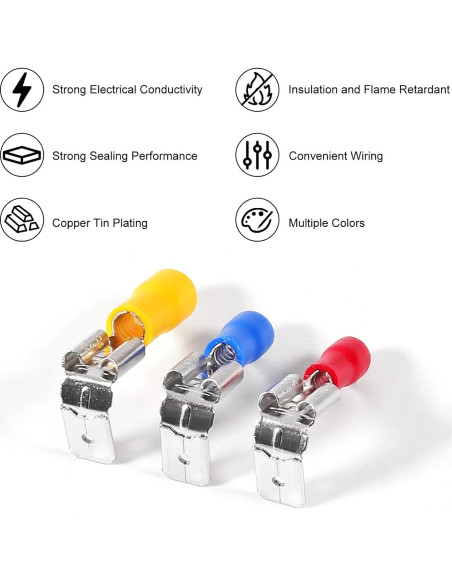 Kit 140 Conectores Termocontraíbles Piggyback Meimom 22-10 AWG