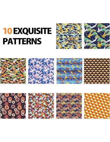 Papel Washi Japonés PaperKiddo para Origami 100 Hojas 15x15 cm
