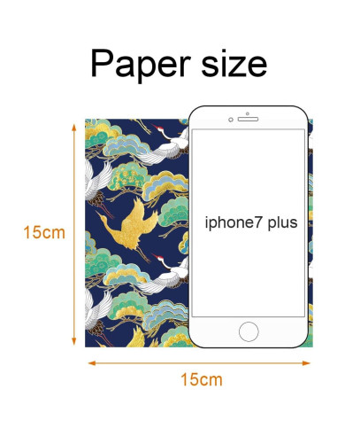 Papel Washi Japonés PaperKiddo para Origami 100 Hojas 15x15 cm