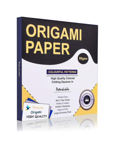 Papel Washi Japonés PaperKiddo para Origami 100 Hojas 15x15 cm