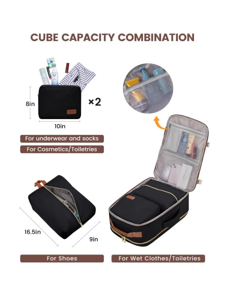 Mochila de Viaje LOVEVOOK 40L Unisex Aprobada por Aerolíneas