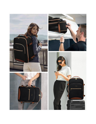 Mochila de Viaje LOVEVOOK 40L Unisex Aprobada por Aerolíneas