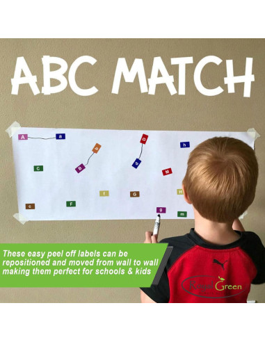 Etiquetas Removibles Rectangulares Royal Green 1000 Piezas 25.5x16mm